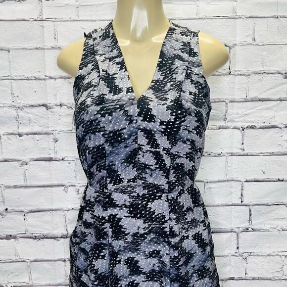 Rebecca Taylor Womens Black Multi Summer Storm Silk Shift Dress Size 2 - Picture 2 of 8